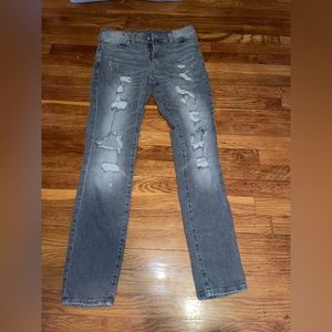 grey ripped skinny jeans